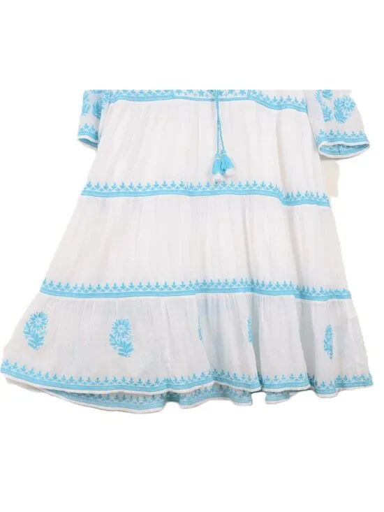 Soft Surroundings Juniper PLUS 1X Embroidery Gauze 3/4 Sleeve Dress Beach Boho - Picture 7 of 14